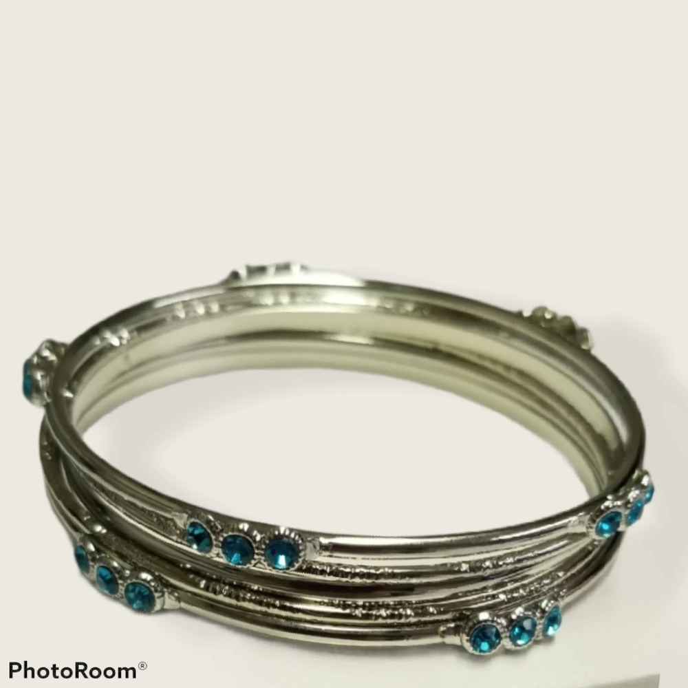 Stackable Sparkle Blue Bracelet - Picture 4 of 5